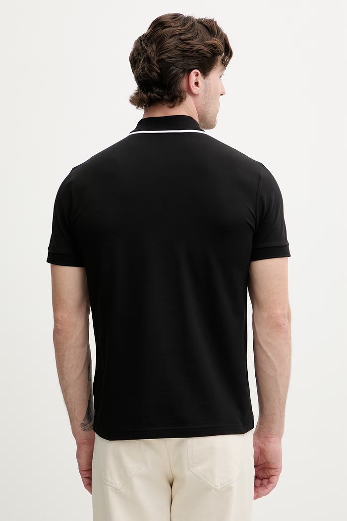 Oblečenie BOSS Green polo tričko pánske bavlnené s elastanom 50555698 čierna