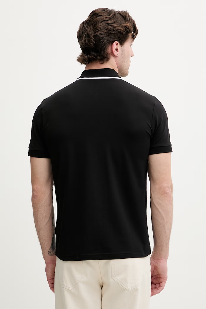 Oblečenie BOSS Green polo tričko pánske bavlnené s elastanom 50555698 čierna