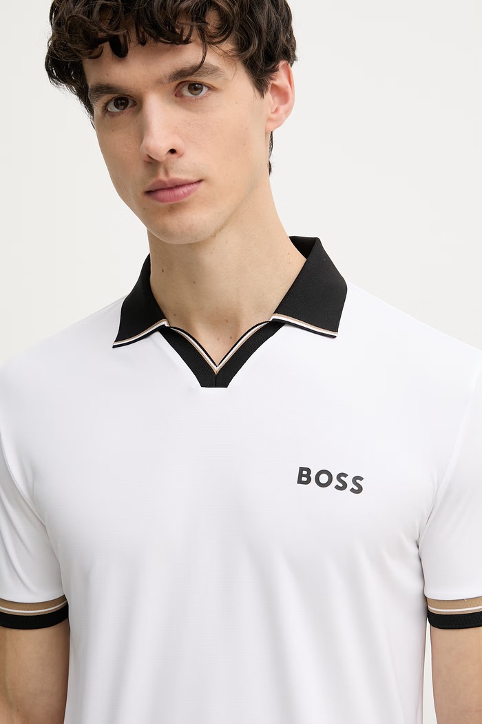 BOSS Green póló férfi fehér 50559200