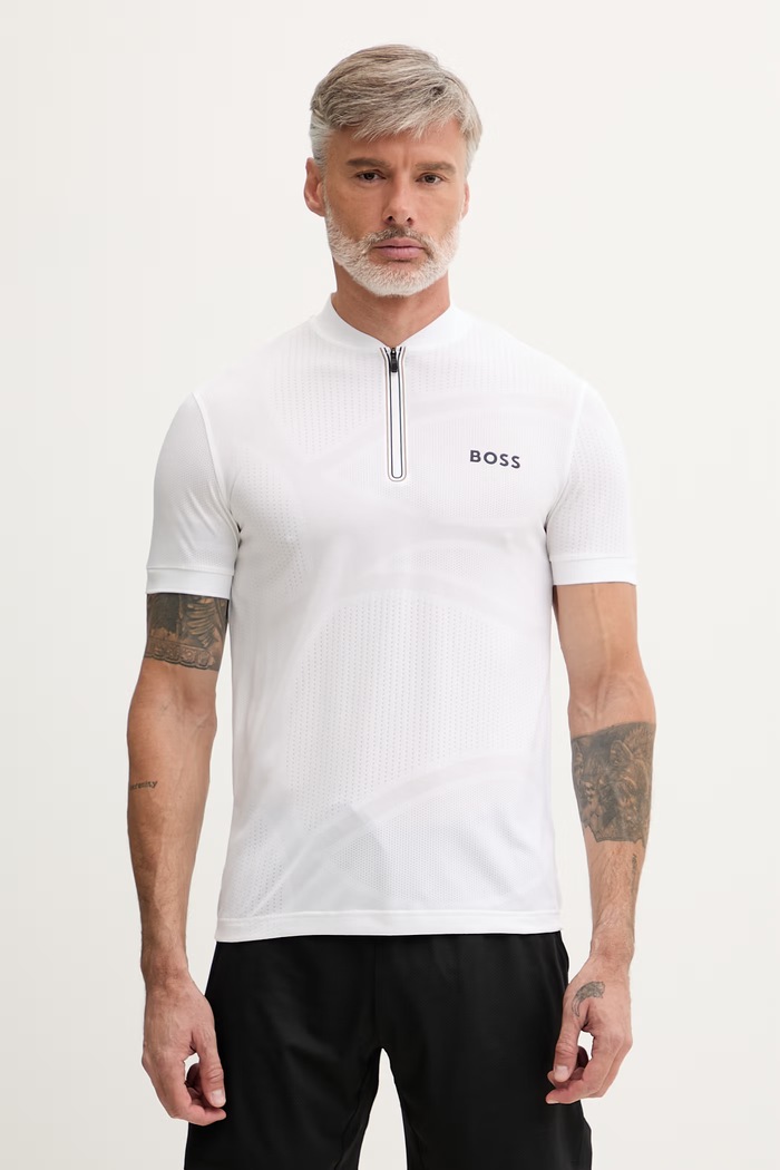 BOSS Green polo pentru bărbați alb 50559206