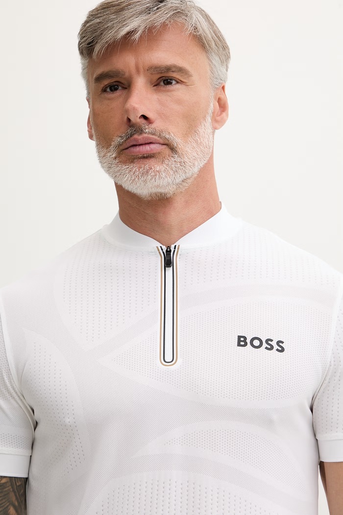 BOSS Green polo pentru bărbați alb 50559206