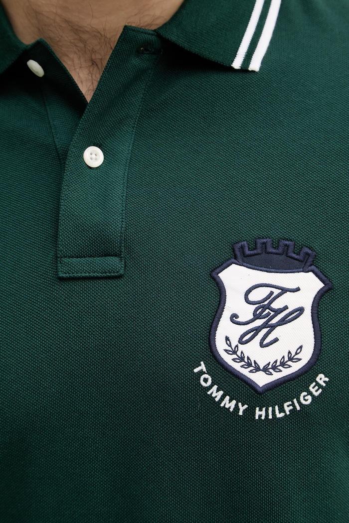 Tommy Hilfiger polo pentru bărbați, cu bumbac MW0MW43061 verde