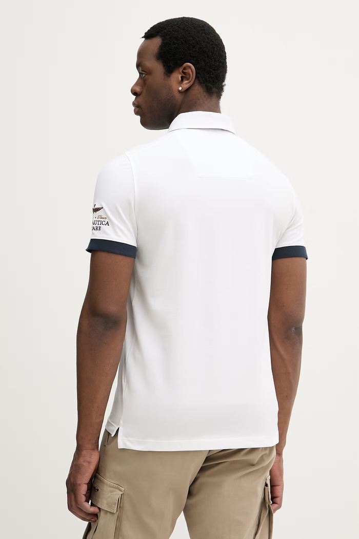 Odzież Aeronautica Militare polo PO1915UP00191 biały
