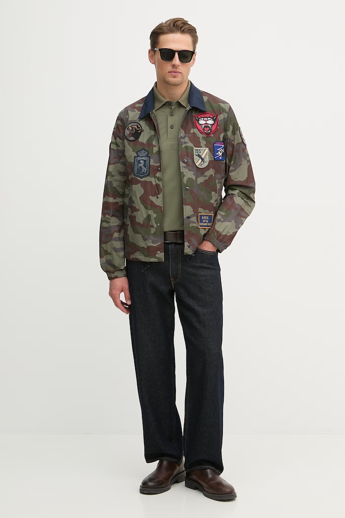 Aeronautica Militare polo PO1915UP00191 zielony SS26