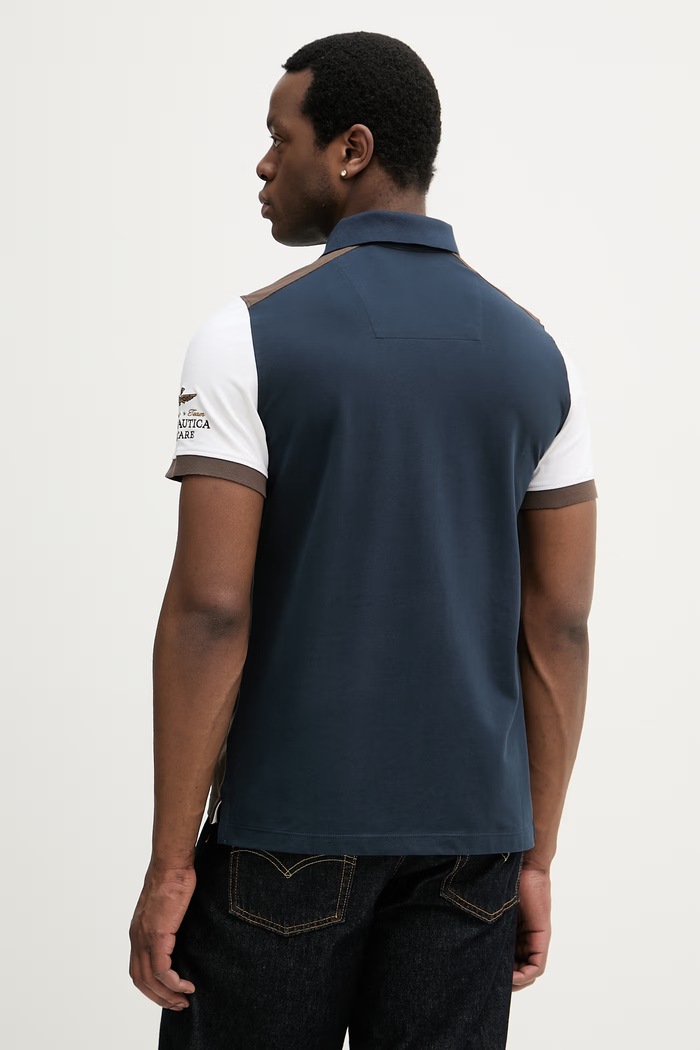 Дрехи Тениска с яка Aeronautica Militare PO1915UP00191 кафяв