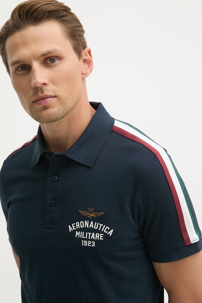 Aeronautica Militare polo bawełniane granatowy PO1926UJ00723