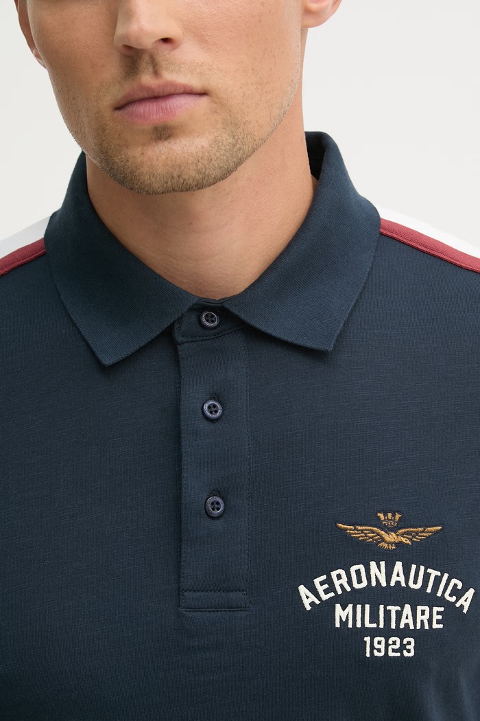 Aeronautica Militare polo bawełniane PO1926UJ00723 granatowy