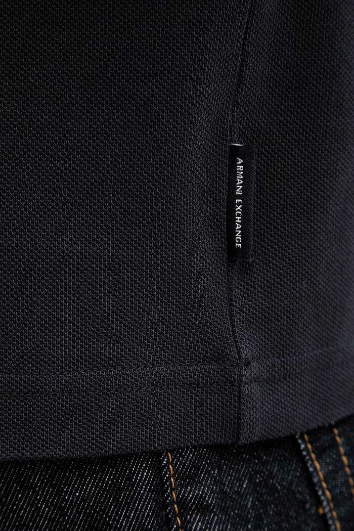 Armani Exchange polo pentru bărbați, din bumbac bleumarin XM002067.AF10366
