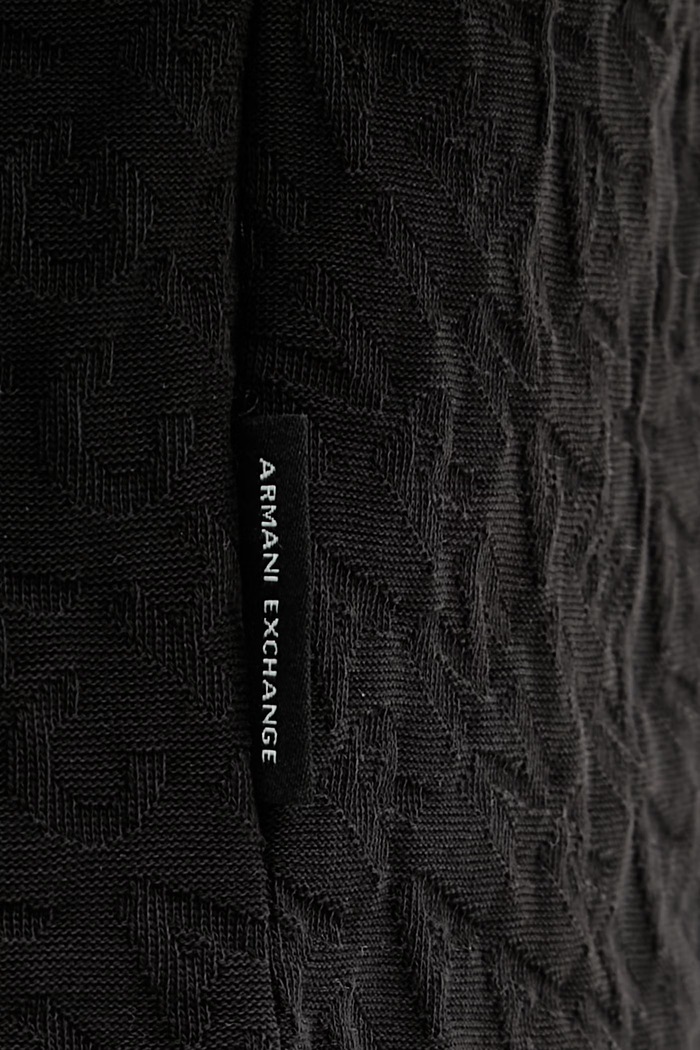 Armani Exchange тениска с яка мъжка памучна XM002346.AF10337 черен