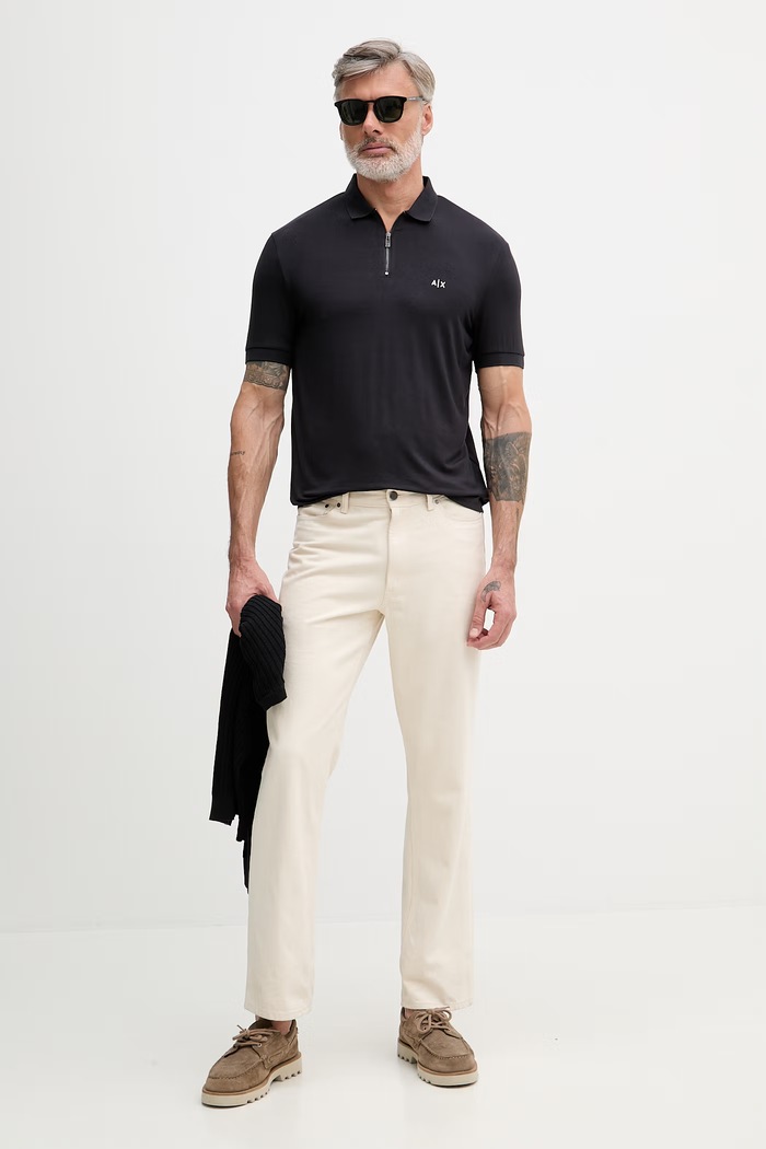Armani Exchange polo pentru bărbați XM002372.AF21936 bleumarin SS26