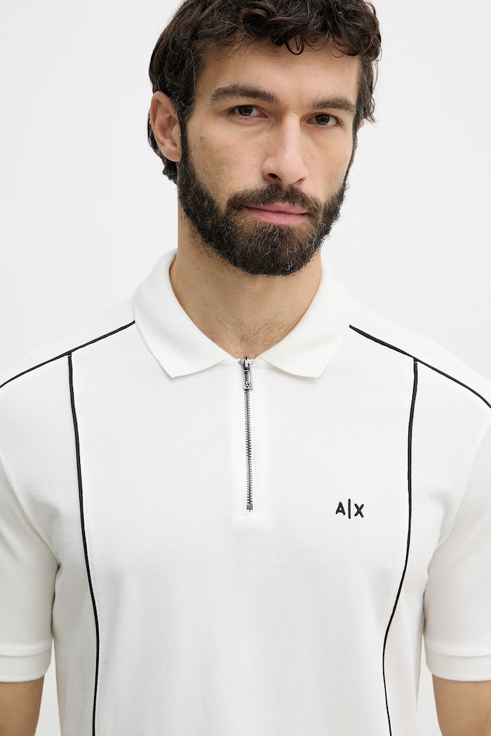 Armani Exchange polo majica moška bombažna bela XM002375.AF10366