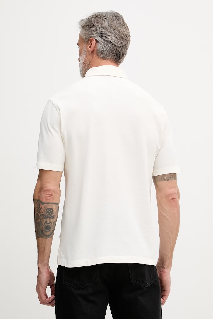 Oblečenie Armani Exchange polo tričko pánske bavlnené XM002408.AF13055 béžová