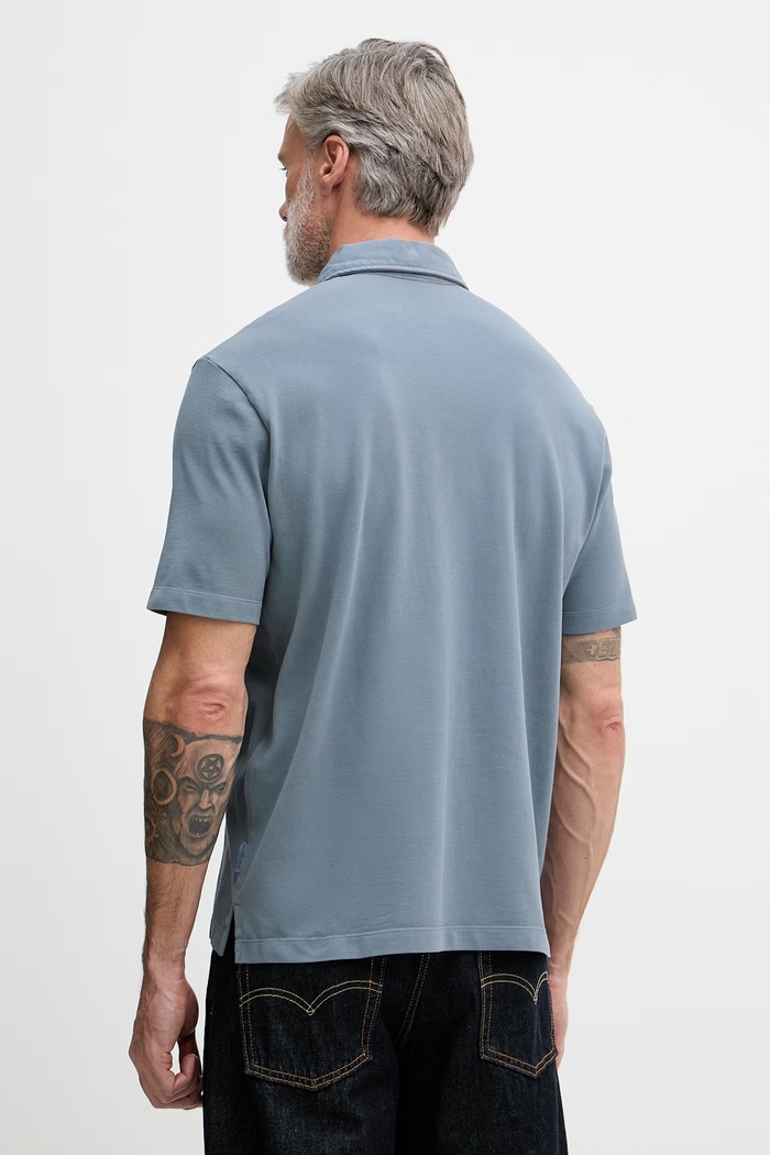Oblečenie Armani Exchange polo tričko pánske bavlnené XM002408.AF13055 modrá