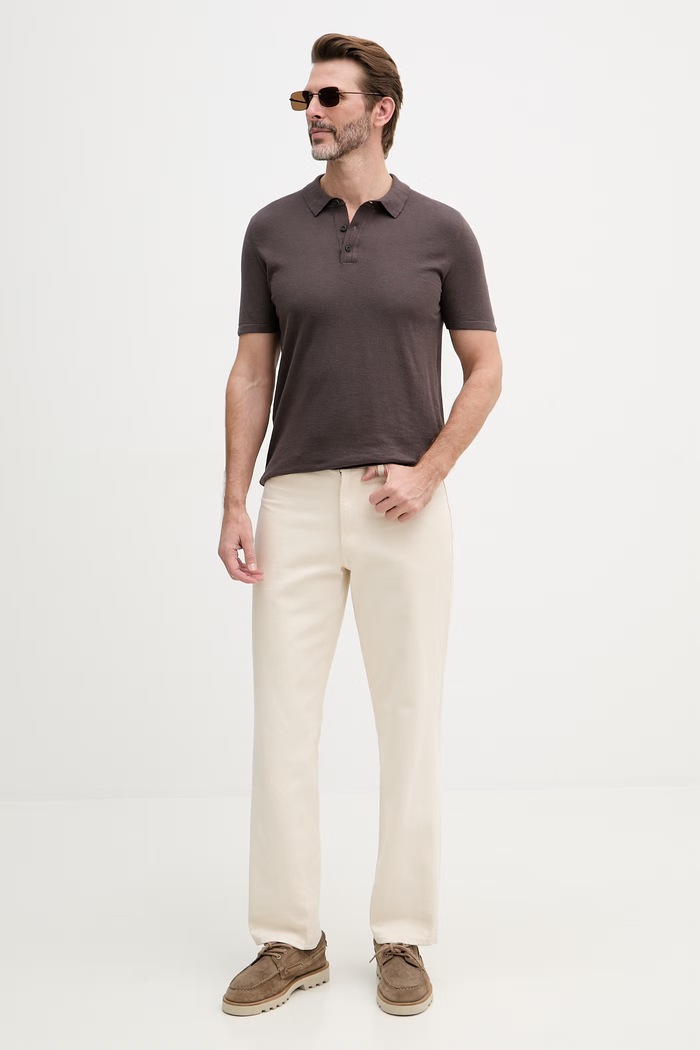Joop! polo tričko pánske bavlnené 30101532 hnedá SS26