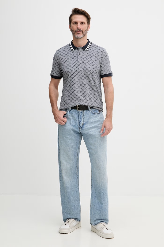 Joop! polo tričko pánske bavlnené 30101930 tmavomodrá SS26