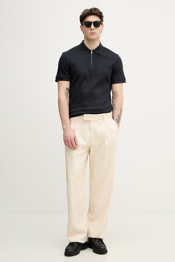 Joop! polo majica moška bombažna 30101932 mornarsko modra SS26