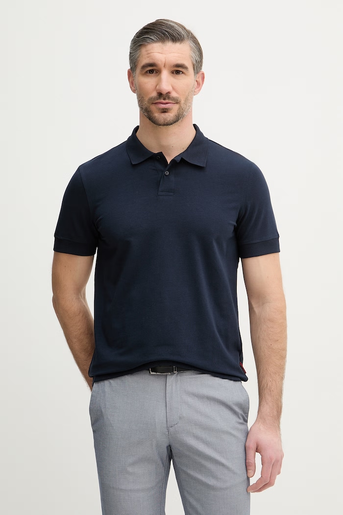 Joop! polo z elastanem granatowy 30102438