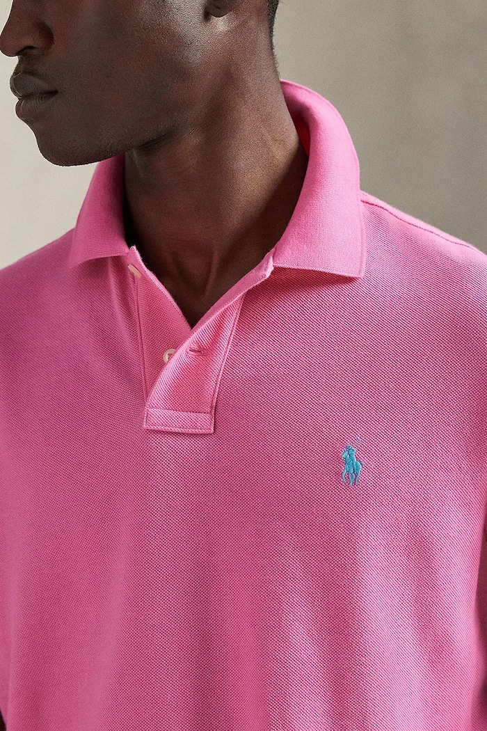 Odzież Polo Ralph Lauren polo bawełniane SS KC SLIM FIT 710536856506 różowy