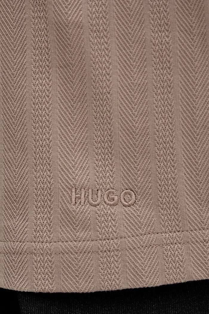 HUGO polo pánské bavlněné Dalibo 50556724 hnědá