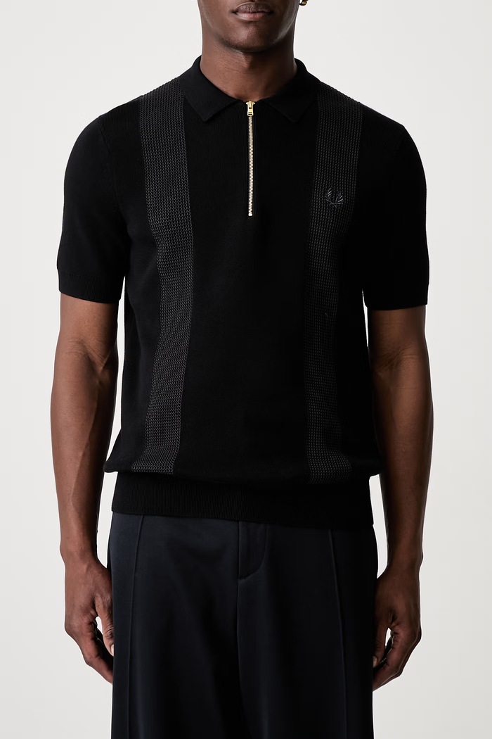 Fred Perry polo shirt with cotton Men's black K2310