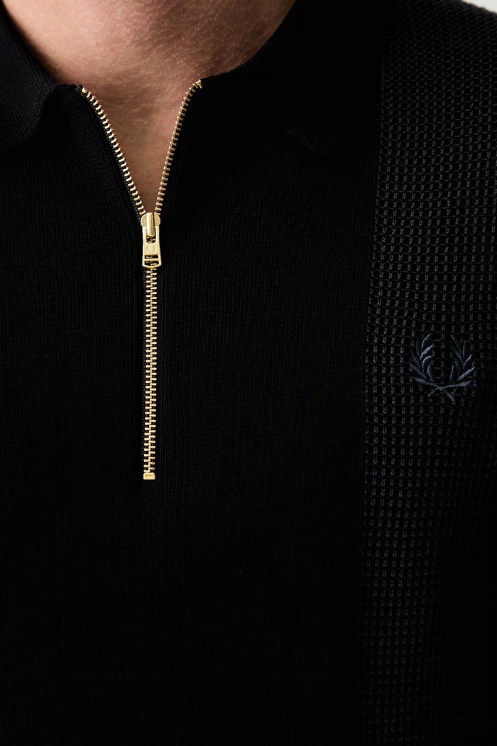 Fred Perry polo męskie z bawełną K2310 czarny