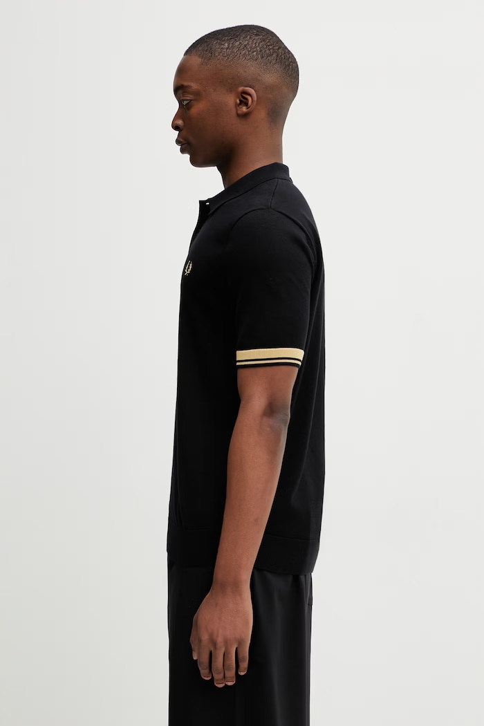 Fred Perry pamut póló K2323 fekete SS26