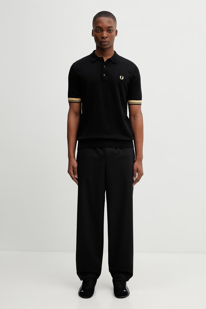 Fred Perry pamut póló K2323 fekete