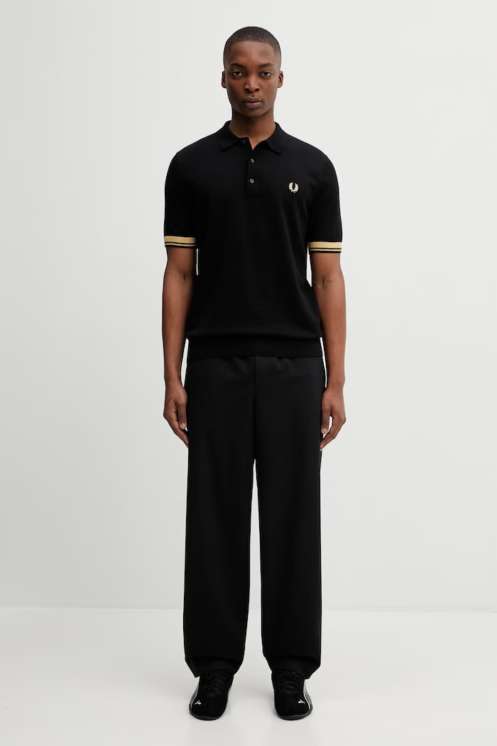 Fred Perry pamut póló K2323 fekete