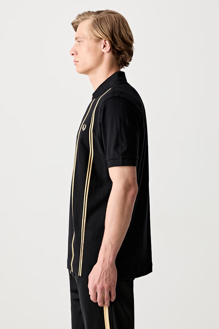 Fred Perry поло из хлопка для мужчин M2419 чёрный SS26