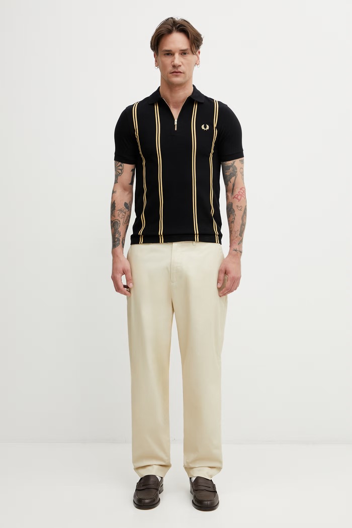 Fred Perry polo męskie bawełniane M2419 czarny