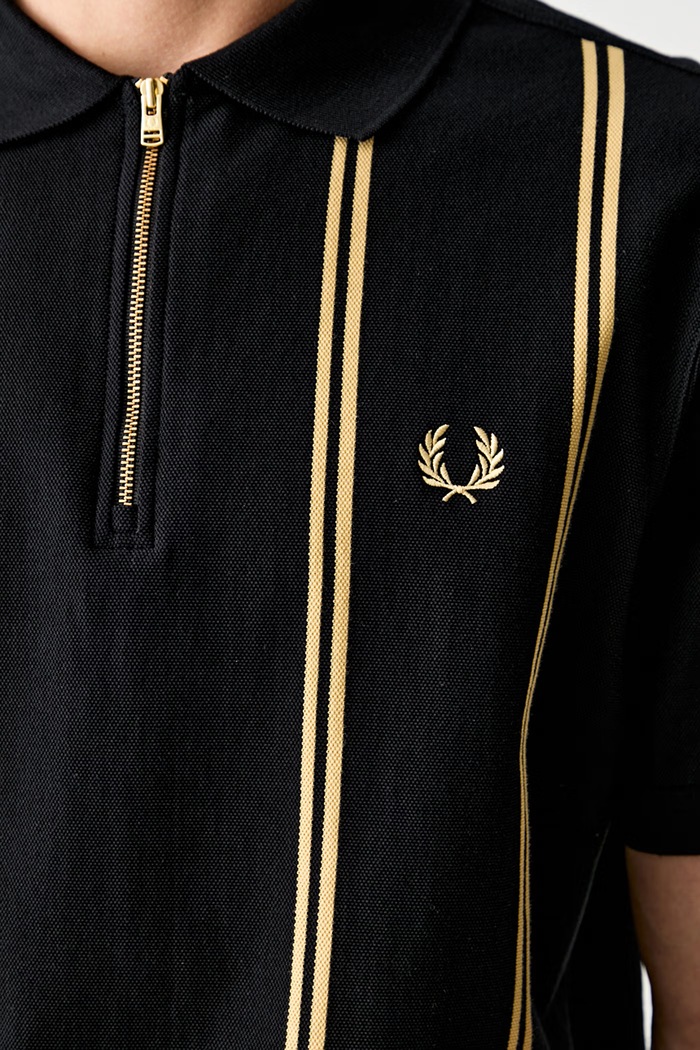 Fred Perry поло из хлопка для мужчин M2419 чёрный