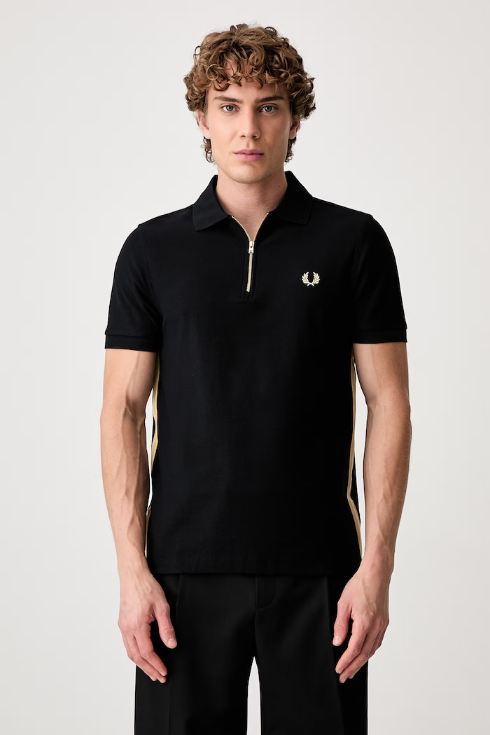 Fred Perry tričko pánské bavlněné nášivka černá M2443