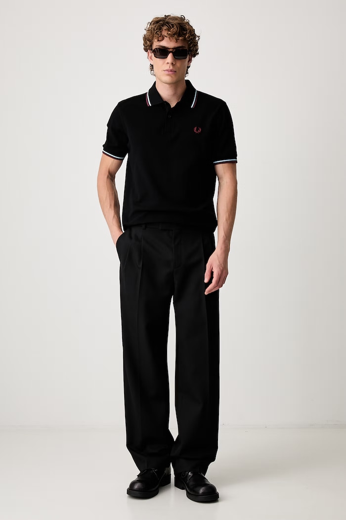 Fred Perry polo tričko bavlnené pánske M3600.10B čierna SS26