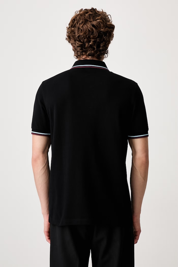 Oblečenie Fred Perry polo tričko bavlnené pánske M3600.10B čierna