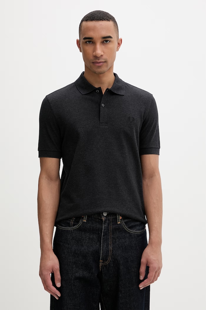 Fred Perry férfi pamut póló fekete M6000.11B