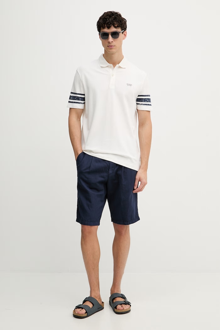 Guess Τοπ πόλο ανδρικό M6GP03.K3071 μπεζ SS26