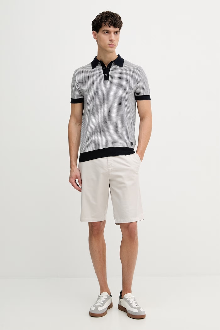 Guess polo pánské bavlněné LAKE M6GR01.Z0554 námořnická modř SS26