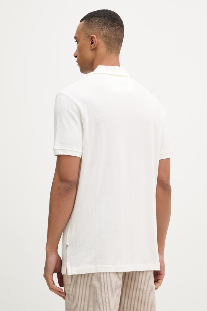 Îmbrăcăminte Guess polo pentru bărbați, cu lyocell M6GP15.K3083 bej