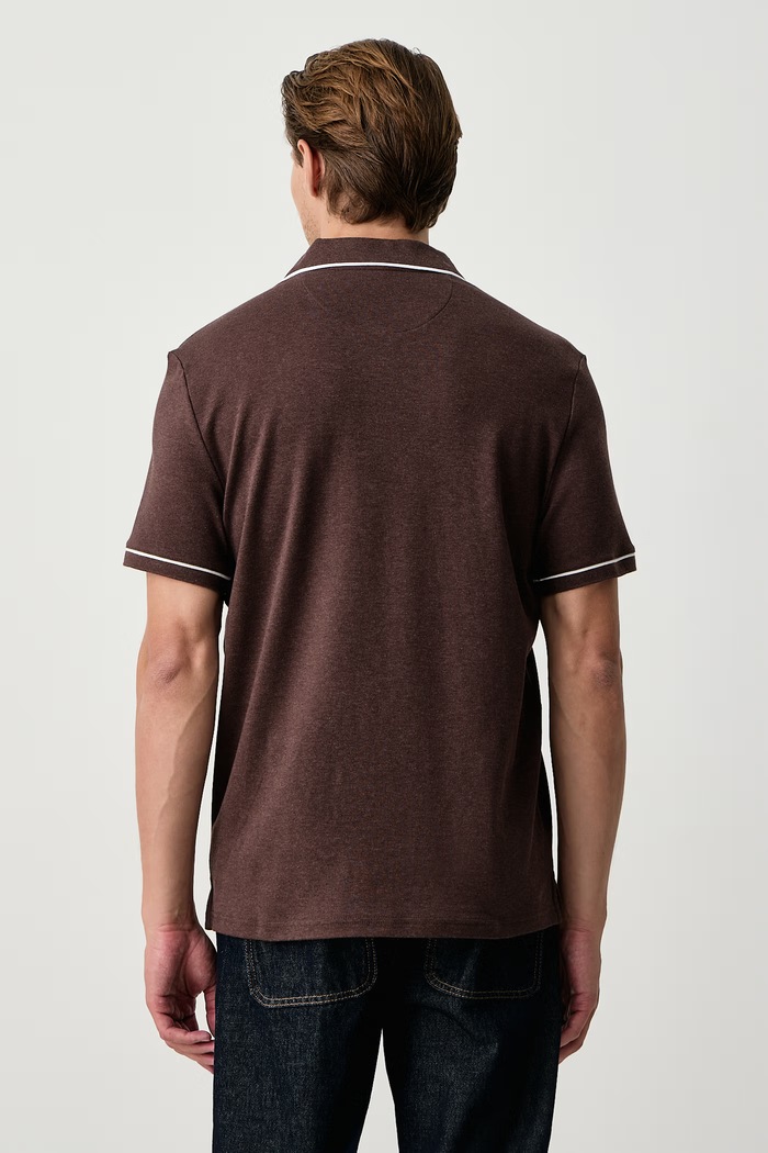 Oblečení Michael Kors Polo pánské bavlněné CR652SX20B hnědá