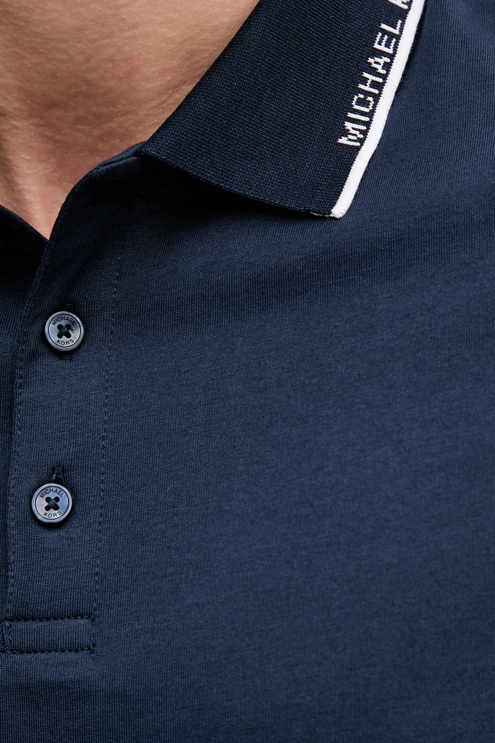 Michael Kors pánske bavlnené polo tričko CS652WR19P tmavomodrá