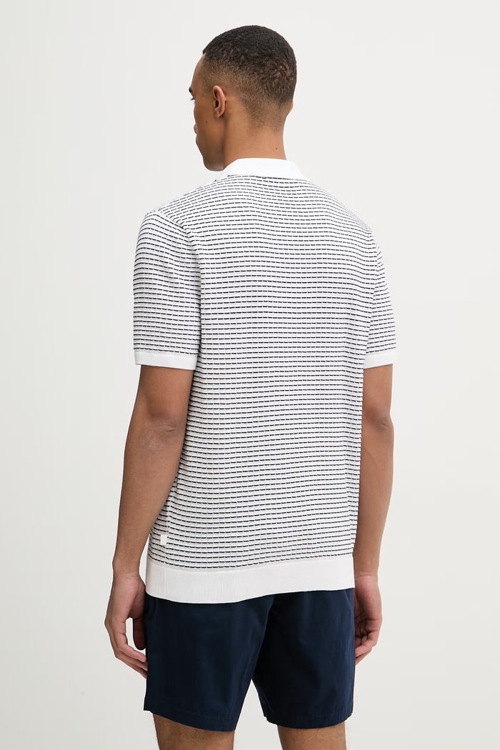 Îmbrăcăminte Michael Kors polo tricotat pentru bărbați, din bumbac CS660K8469 alb