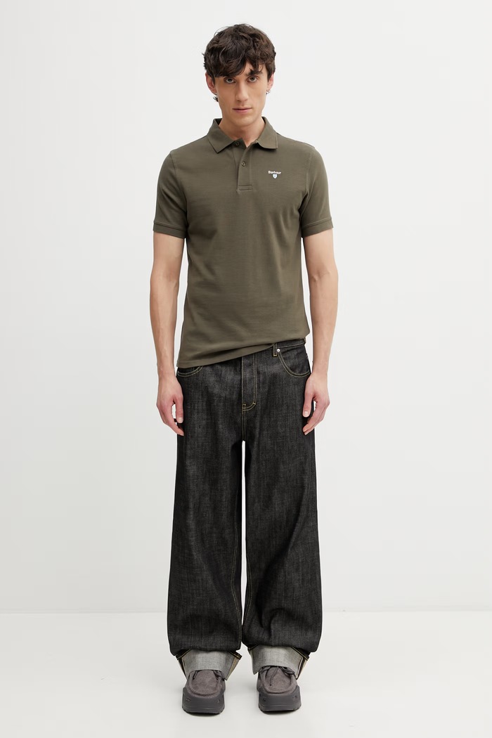 Barbour MML0358OL71 polo bawełniane męskie MML0358OL71 zielony