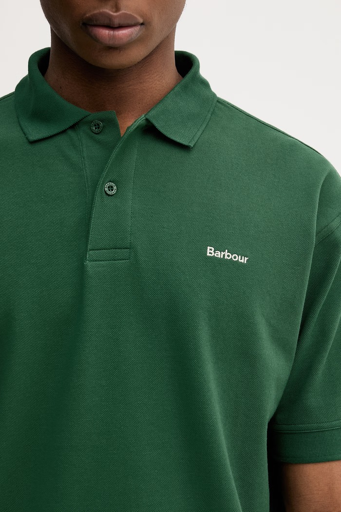 Barbour MML1469GN18 polo din bumbac pentru bărbați verde MML1469GN18
