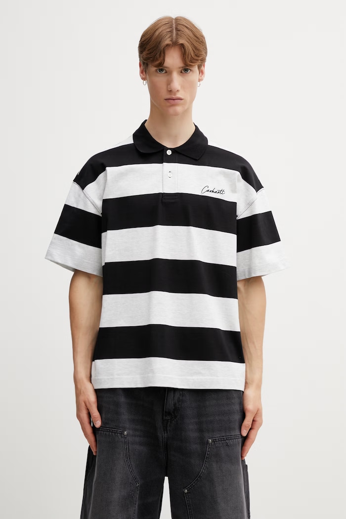 Carhartt WIP S/S Delray Polo поло из хлопка для мужчин чёрный I036187.3LDXX