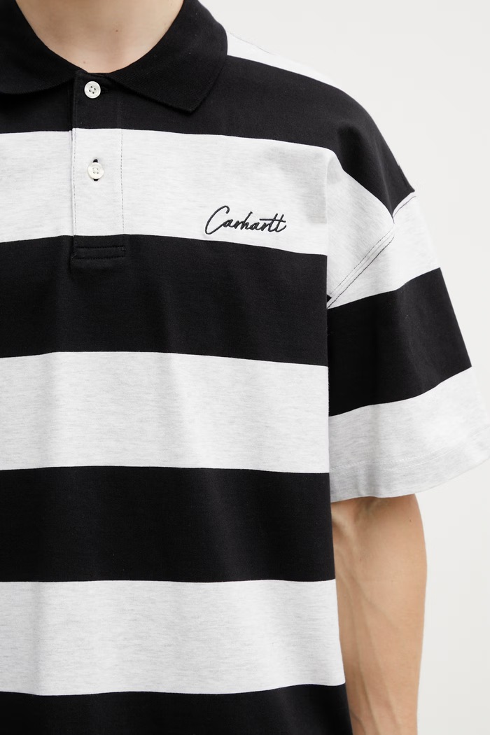 Carhartt WIP S/S Delray Polo поло из хлопка для мужчин чёрный I036187.3LDXX