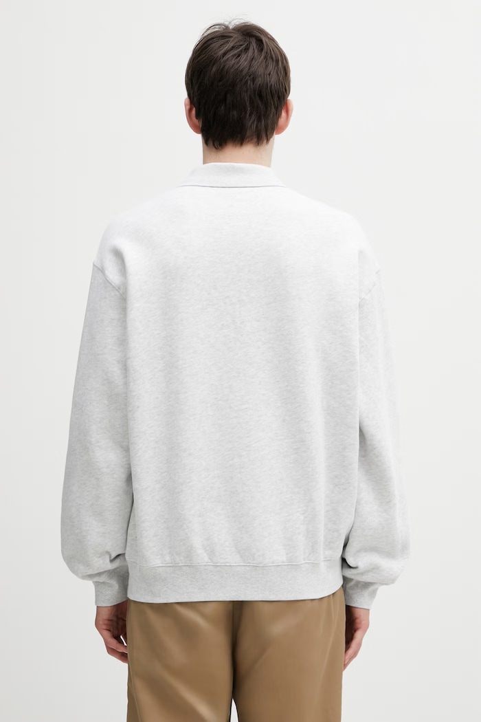 Clothing Carhartt WIP WIP Label Polo Sweat sweatshirt cotton Men's I036349.482XX gray