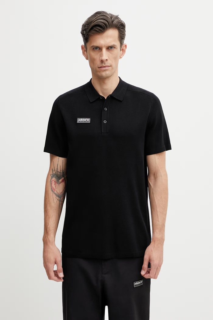 Adidas Originals x SPZL polo swetrowe z wiskozą męskie czarny KF6812