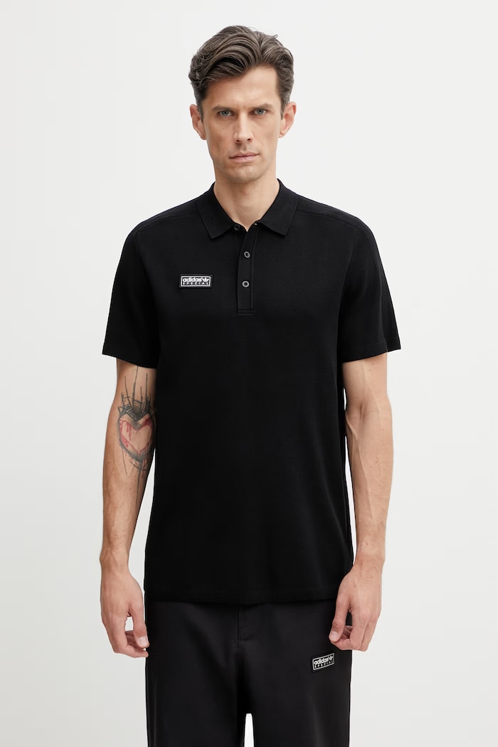 Adidas Originals x SPZL polo swetrowe z wiskozą męskie czarny KF6812
