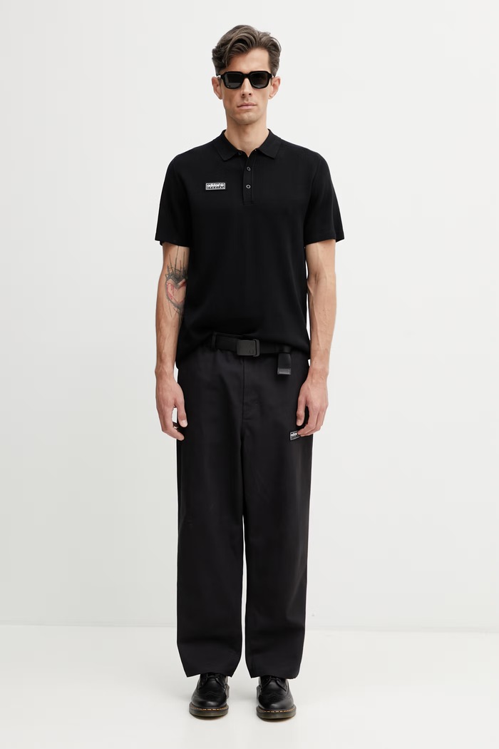 Adidas Originals x SPZL polo swetrowe z wiskozą męskie KF6812 czarny