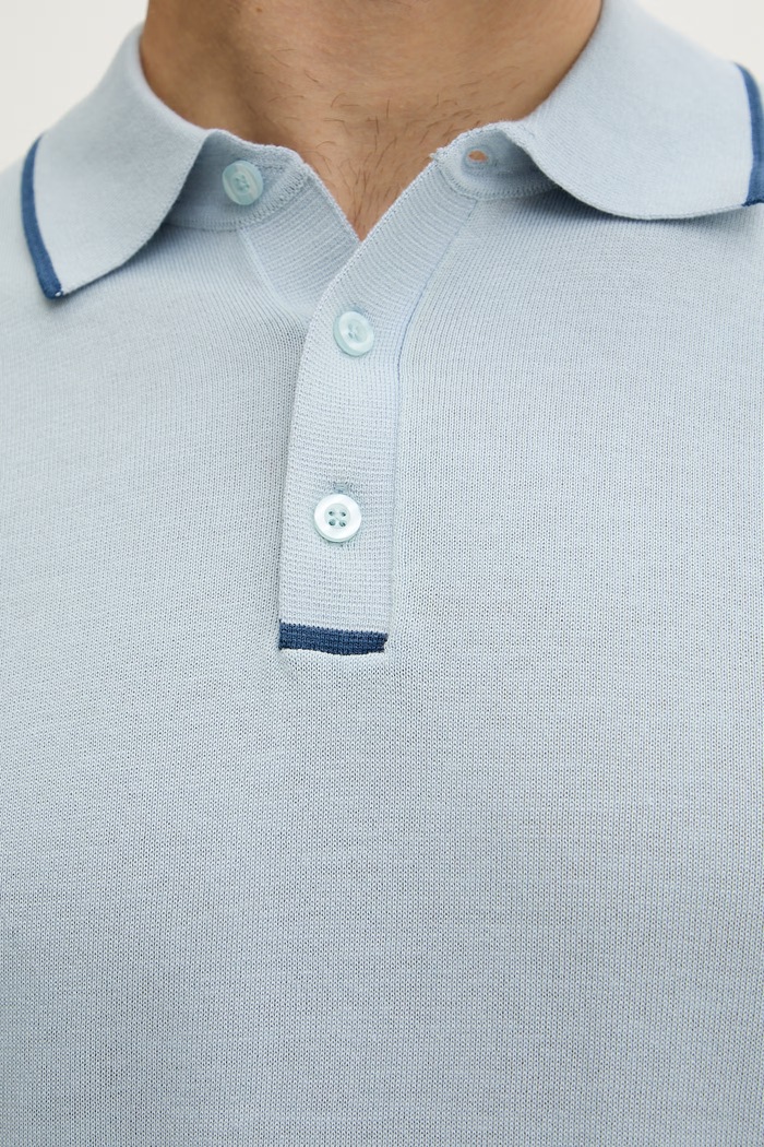 United Colors of Benetton polo swetrowe męskie bawełniane 1X56K301S niebieski